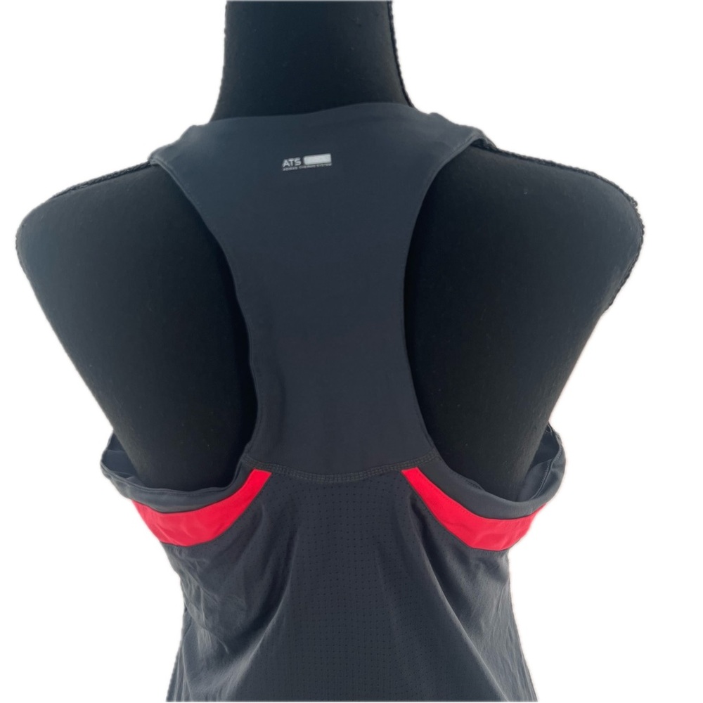 Adidas Thermo System Racer Back Workout Tank Top Coral Red/Graphite Size Large - Picture 9 of 16